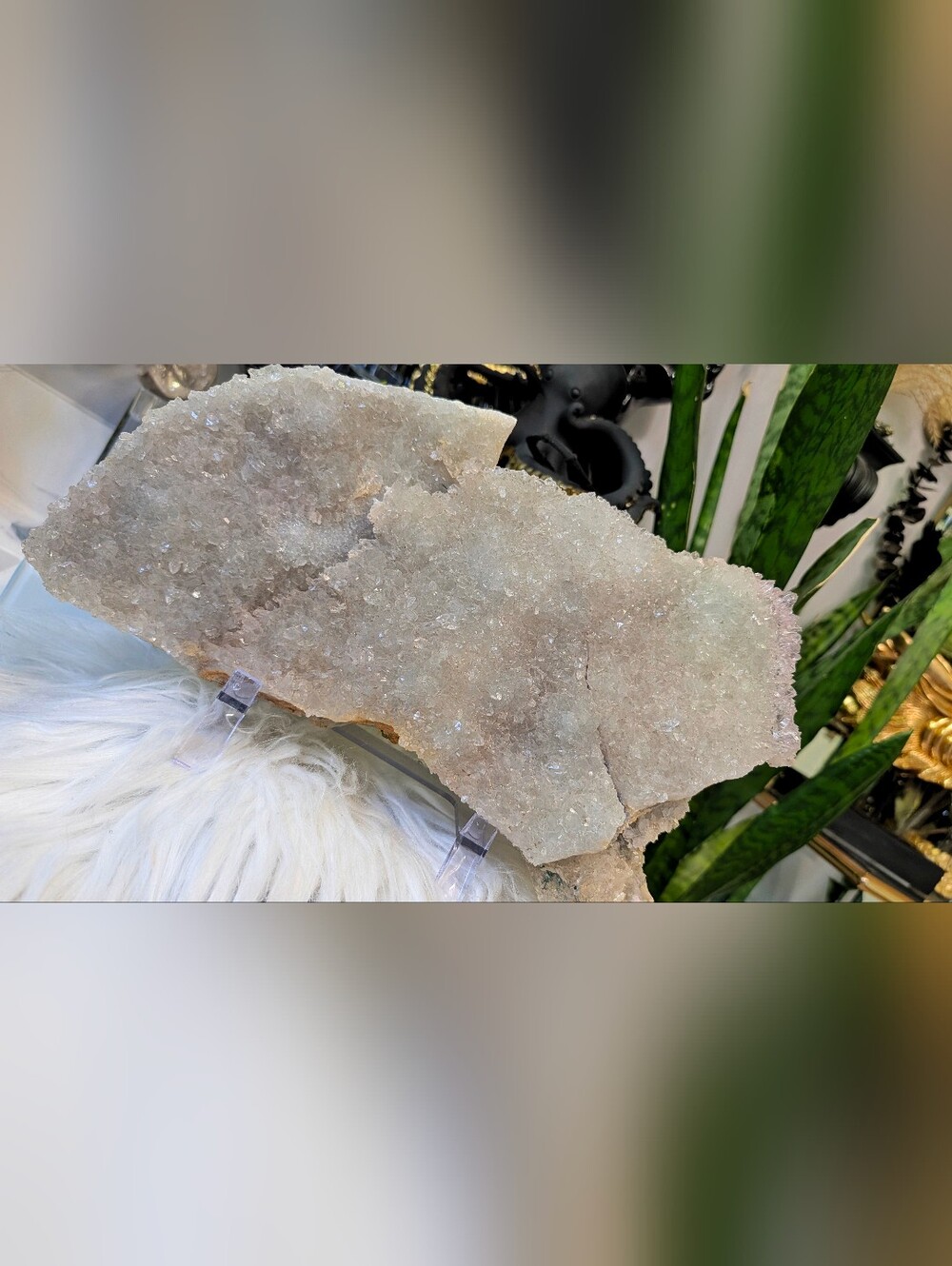 Large Flower Amethyst Crystal Cluster (stand Included)